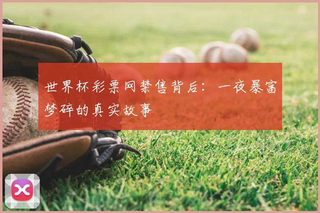 世界杯彩票网禁售背后：一夜暴富梦碎的真实故事
